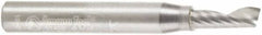 Amana Tool - 3/16" Cutting Diam x 1/2" Length of Cut, 1 Flute, Upcut Spiral Router Bit - Uncoated, Right Hand Cut, Solid Carbide, 2" OAL x 1/4" Shank Diam, 30° Helix Angle - Makers Industrial Supply