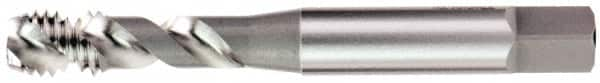 OSG - 1/4-20 UNC 3 Flute 2B Modified Bottoming Spiral Flute Tap - Vanadium High Speed Steel, Nitride Finish, 3-1/4" OAL, Right Hand Flute, Right Hand Thread, H5, Series 13019 - Makers Industrial Supply