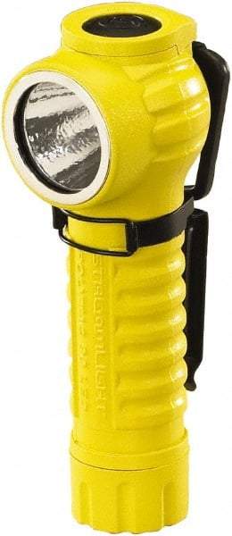 Streamlight - White LED Bulb, 170 Lumens, Right Angle Flashlight - Yellow Plastic Body, 2 CR123A Lithium Batteries Included - Makers Industrial Supply