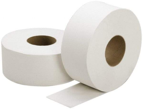 Ability One - 1,000' Roll Length x 3.7" Sheet Width, Jumbo Roll Toilet Tissue - 2 Ply, White, Recycled Fiber - Makers Industrial Supply