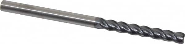 Kennametal - 1/4", 4 Flute, Solid Carbide, 0.03" Corner Radius End Mill - 4" OAL, 1-3/4" LOC - Makers Industrial Supply