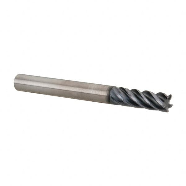 Kennametal - 1/4", 5 Flute, Solid Carbide, 0.015" Corner Radius End Mill - 2-1/2" OAL, 3/4" LOC - Makers Industrial Supply