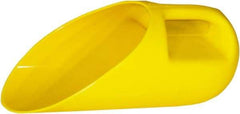 Trynex - 80 oz Yellow Plastic Round Bottom Scoop - 7" Wide x 7" Deep Bowl, 5" Handle Length, 14-1/2" OAL - Makers Industrial Supply