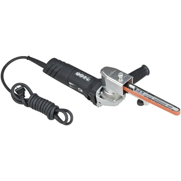 Dynabrade - 1/4 to 3/4 x 18 to 24 Inch, 11,000 RPM Electric Belt Sander - 120 Volts, 6 Amps, 2,356 FPM Speed - Makers Industrial Supply