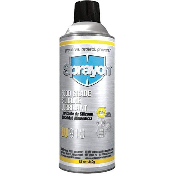 Sprayon - 12 oz Aerosol Silicone Lubricant - Clear, -58°F to 575°F, Food Grade - Makers Industrial Supply