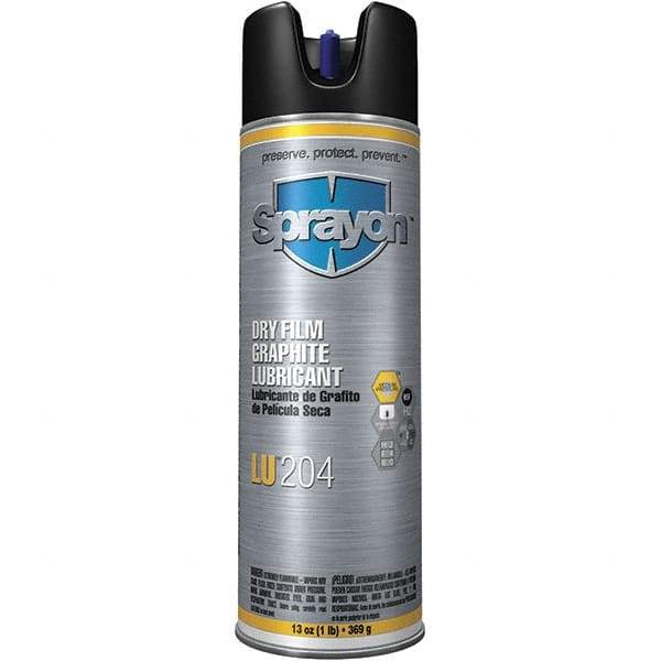 Sprayon - 10 oz Aerosol Dry Film Lubricant - Black, -40°F to 850°F - Makers Industrial Supply