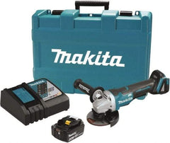 Makita - 4-1/2" Wheel Diam, 8,500 RPM, Cordless Cutoff & Cutoff-Grinder Tool - Straight Handle, Battery Included - Makers Industrial Supply