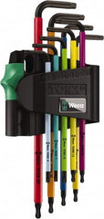 Wera - 9 Piece T8 to T30 Color Coded Torx Key Set - Makers Industrial Supply