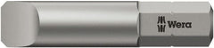 Wera - 4mm x 32mm Blade, 1/4" Drive Slotted Screwdriver Bit - 1-1/4" OAL - Makers Industrial Supply