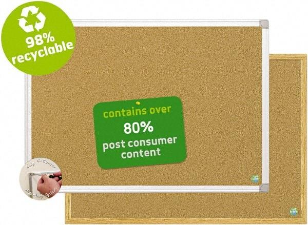 MasterVision - 24" Wide x 18" High Open Cork Bulletin Board - Natural (Color) - Makers Industrial Supply