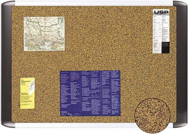 MasterVision - 72" Wide x 48" High Open Cork Bulletin Board - Tan - Makers Industrial Supply