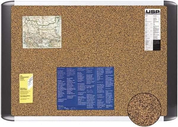 MasterVision - 48" Wide x 36" High Open Cork Bulletin Board - Tan - Makers Industrial Supply