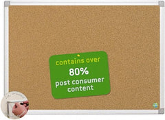 MasterVision - 72" Wide x 48" High Open Cork Bulletin Board - Natural (Color) - Makers Industrial Supply