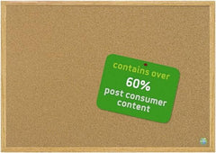 MasterVision - 48" Wide x 36" High Open Cork Bulletin Board - Natural (Color) - Makers Industrial Supply