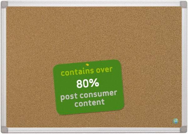 MasterVision - 36" Wide x 24" High Open Cork Bulletin Board - Natural (Color) - Makers Industrial Supply