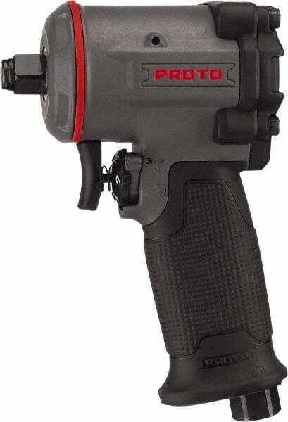 Proto - 1/2" Drive, 10,000 RPM, 635 Ft/Lb Torque Impact Wrench - Pistol Grip Handle, 1,650 IPM, 4.5 CFM, 90 psi, 1/4" NPT Inlet - Makers Industrial Supply