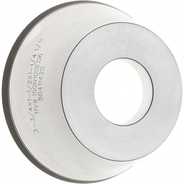 Tru-Maxx - 95mm Diam, 1-1/4" Hole Size, 1" Overall Thickness, 150 Grit, Type 11V9, Tool & Cutter Grinding Wheel - Very Fine Grade, CBN - Makers Industrial Supply