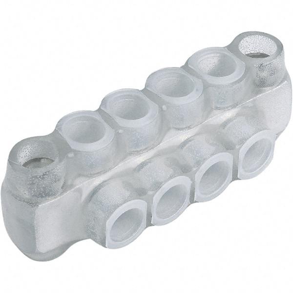 Panduit - 4 Port, 2/0 to 14 AWG Compatible, Tap Connector - 2.86" OAL x 1.31" OAW x 1.36" OAH, Clear - Makers Industrial Supply