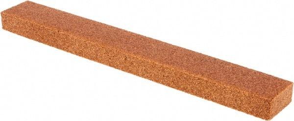 Tru-Maxx - 80 Grit Aluminum Oxide Rectangular Roughing Stone - Medium Grade, 1" Wide x 8" Long x 1/2" Thick - Makers Industrial Supply