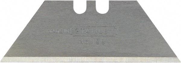 Stanley - 500 Piece High Carbon Steel Utility Knife Blade - 62mm OAL, 2.438" Blade Length, 0.024" Blade Thickness - Makers Industrial Supply