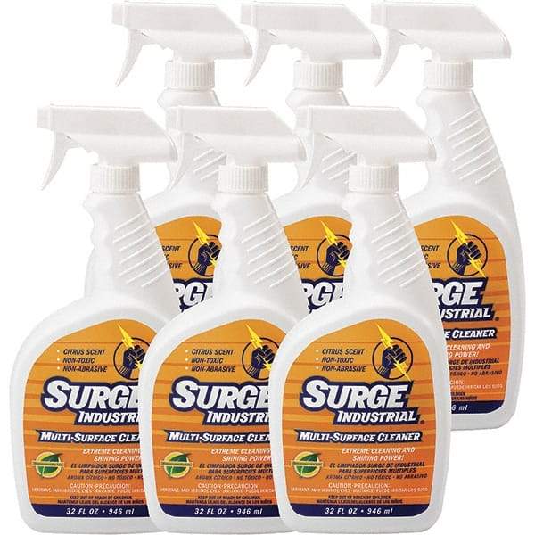 Surge Industrial - 32 oz Spray Bottle All-Purpose Cleaner - Liquid, Neutral pH, Citrus - Makers Industrial Supply