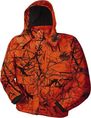 DeWALT - Size M Heated & Cold Weather Jacket - Camo Blaze, Polyester, Zipper Closure, 46" Chest - Makers Industrial Supply