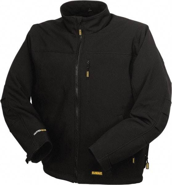 DeWALT - Size M Heated & Cold Weather Jacket - Black, Polyester, Zipper Closure, 46" Chest - Makers Industrial Supply