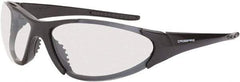 CrossFire - Indoor/Outdoor Lenses, Framed Safety Glasses - Scratch Resistant, Black Frame, Size Universal, Wrap Around - Makers Industrial Supply