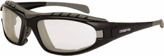 CrossFire - Indoor/Outdoor Lenses, Framed Safety Glasses - Anti-Fog, Black Frame, Size Universal, Wrap Around - Makers Industrial Supply