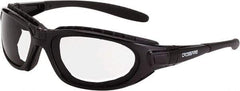 CrossFire - Dark Smoke Lenses, Framed Safety Glasses - Anti-Fog, Black Frame, Size Universal, Wrap Around - Makers Industrial Supply