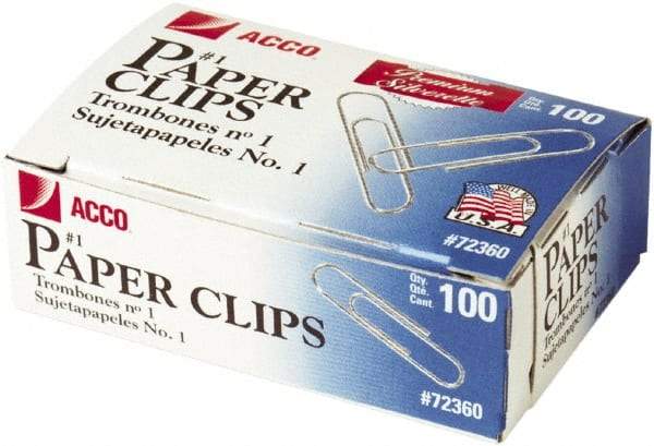 ACCO - 1-3/8" Wide Paper Fastener - Silver - Makers Industrial Supply