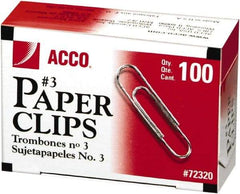 ACCO - 15/16" Wide Paper Fastener - Silver - Makers Industrial Supply