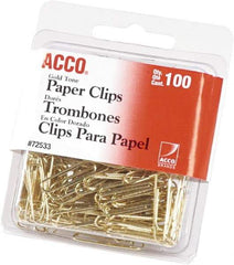 ACCO - 1-1/8" Wide Paper Fastener - Gold - Makers Industrial Supply