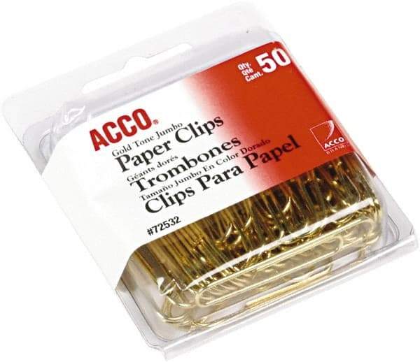 ACCO - 1-3/4" Wide Paper Fastener - Gold - Makers Industrial Supply