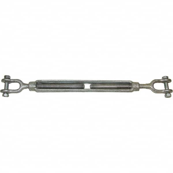 CM - 15,200 Lb Load Limit, 1-1/4" Thread Diam, 12" Take Up, Forged Steel Turnbuckle Body Turnbuckle - Makers Industrial Supply