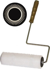 Wooster Brush - 9/16" Spiked Roller, 9" Wide Paint Roller & Frame - Smooth Texture, Polyethylene - Makers Industrial Supply