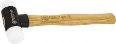 Osca - 8 oz Head 1-19/64" Face Diam Aluminum Soft Face Dead Blow Hammer with Tips - 12" OAL, Hickory Handle - Makers Industrial Supply