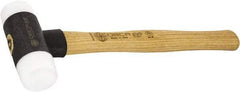 Osca - 8 oz Head 1" Face Diam Iron Soft Face Dead Blow Hammer with Tips - 11" OAL, Hickory Handle - Makers Industrial Supply