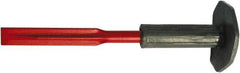 Osca - 12" OAL x 2-1/2" Blade Width Brick Chisel - Steel with Bricklayer Grip Handle - Makers Industrial Supply