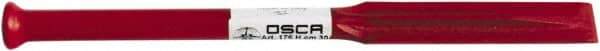 Osca - 12" OAL x 2-1/2" Blade Width Brick Chisel - Chrome Vanadium Steel Handle - Makers Industrial Supply