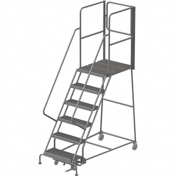 TRI-ARC - Rolling & Wall Mounted Ladders & Platforms Type: Rolling Warehouse Ladder Style: Rolling Platform Ladder - Makers Industrial Supply