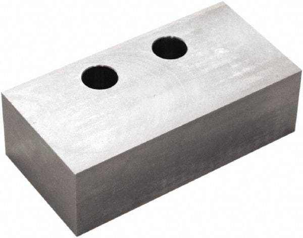 5th Axis - 6" Wide x 2" High x 2.95" Thick, Flat/No Step Vise Jaw - Soft, Steel, Manual Jaw, Compatible with V6105M Vises - Makers Industrial Supply