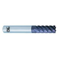 1/2'' Dia. - 3-1/2'' OAL - - WXS Coated CBD - 45° Helix HP End Mill - 6 FL - Makers Industrial Supply