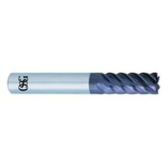 3/8'' Dia. - 3'' OAL - - WXS Coated CBD - 45° Helix HP End Mill - 6 FL - Makers Industrial Supply