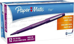 Paper Mate - Felt Tip Porous Point Pen - Purple - Makers Industrial Supply