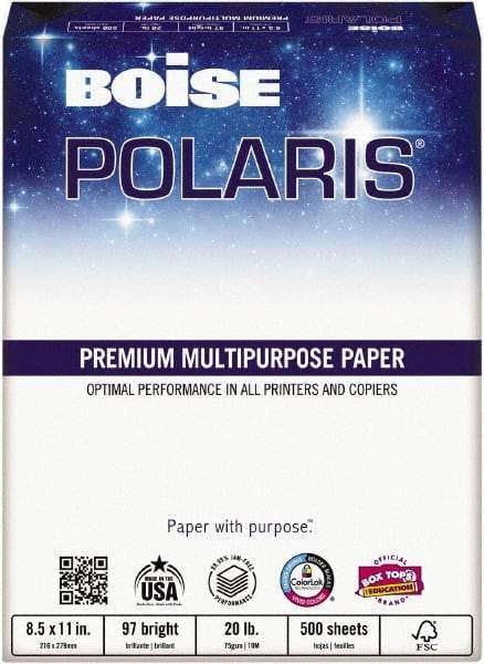 Boise - 2,500 Sheets White Photo Paper - Use with Laser Printers, Inkjet Printers, Copiers - Makers Industrial Supply