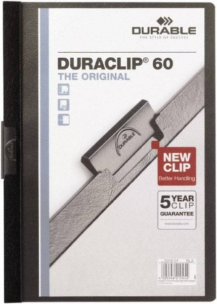 DURABLE - 11" Long x 8" Wide Report Cover - Black - Makers Industrial Supply