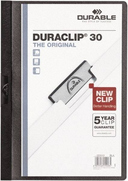 DURABLE - 11" Long x 8" Wide Report Cover - Black - Makers Industrial Supply