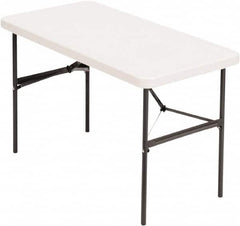 ALERA - 24" Long x 48" Wide x 29" High, Folding Table - Platinum - Makers Industrial Supply