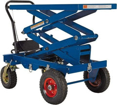 Vestil - 600 Lb Capacity Manual Scissor Elevating Cart - 20-1/2" Platform Length x 40" Platform Width - Makers Industrial Supply